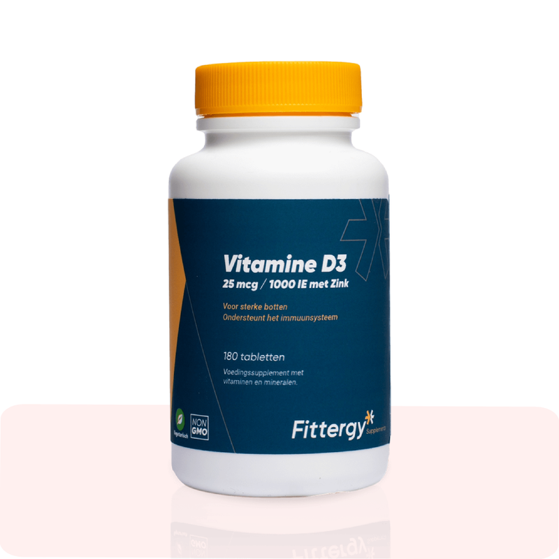 Vitamine D3 25 mcg met zink - 180 tabletten