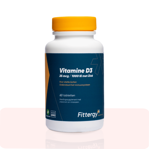 Vitamine D3 25 mcg met zink - 60 tabletten